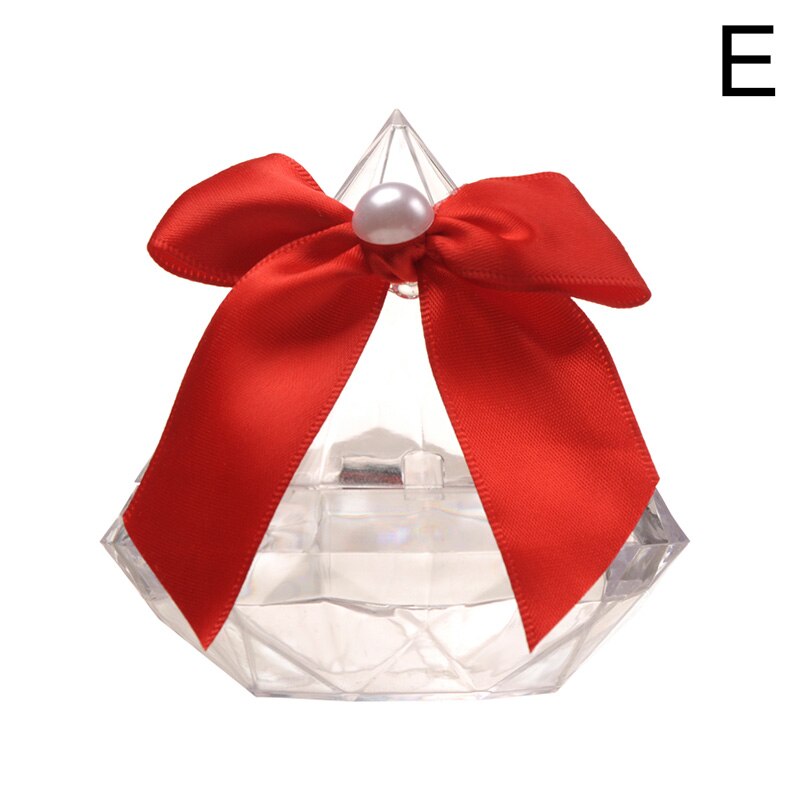 Diamond Shape Candy Box Transparent Plastic Chocolate Petals Container Box Wedding Birthday Party Durable Box: E-S