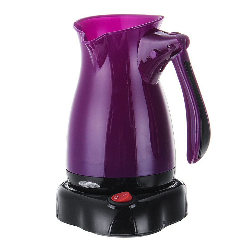 Portable Electric Coffee Maker Coffee Machine 220V Espresso Tea Grade ABS Kettle Anti-slip Base Food Grade ABS Kettle: Purple