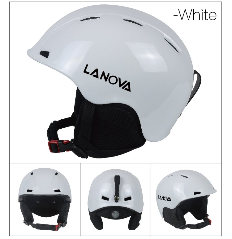 Lanova 3 size White Ski helmet Child Men Women Snowboard Ski Helmet PC+EPS Snow Skating Skateboard Skiing Helmet: 54-58cm