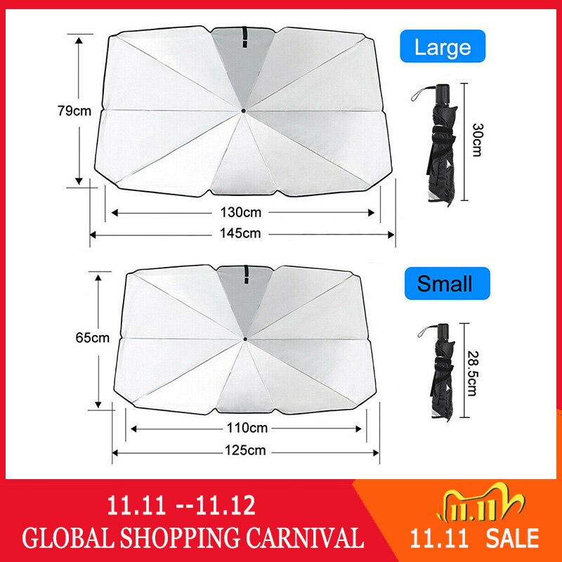 Składany samochód parasol słoneczny wnętrze szyba osłona przeciwsłoneczna przednie okno ochrona UV zasłona zacieniająca parasol akcesoria samochodowe