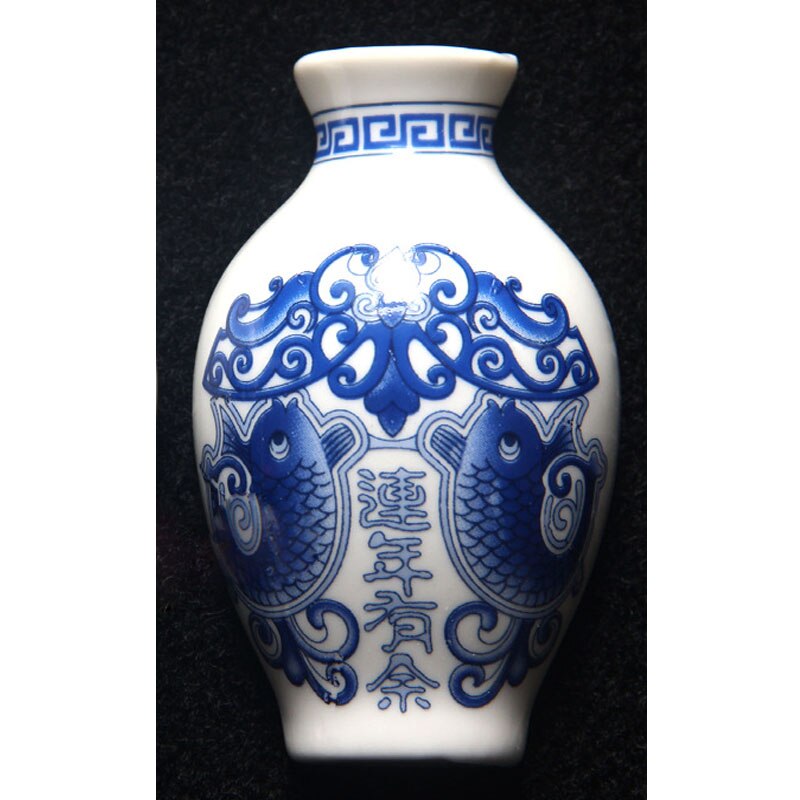 Chinese Blauw En Wit Porselein Vaas Koelkastmagneet Souvenir Geschilderd Keramische Ambachten Koelkastmagneet Relatiegeschenken: fish