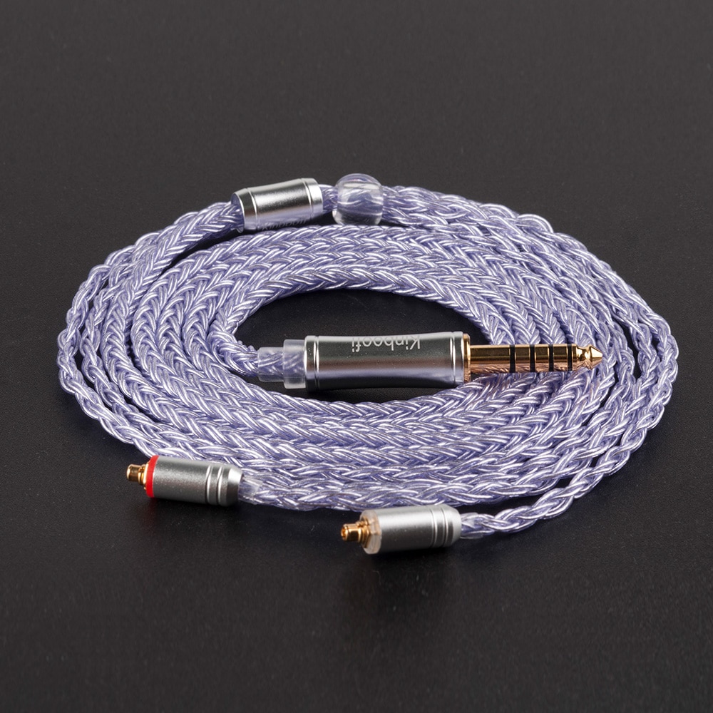 Kinboofi 16- adriges 2.5/3.5/4.4mm hochreines, versilbertes kabel mit mmcx /2- pin/qdc-stecker,  v90 ba5 kz zsx blon bl -03 bl-05