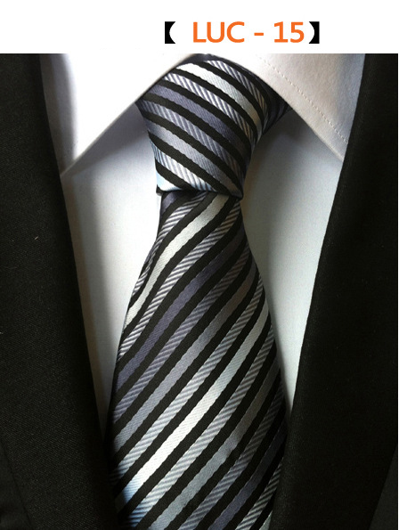 Gusleson gravatas masculinas de seda, novo design, pescoço, 8cm, formal, xadrez e listras, gravatas de casamento para homens, formal, de negócios, festa: 15