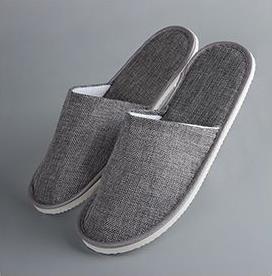 Wegwerp Slippers Hotel Schoonheidssalon Kamer Linnen Slippers Wasbaar Non-Slip Comfortabele Paar Reizen Slippers Mannen Slippers: gray