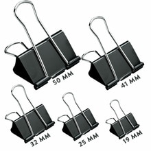 Bulldog Foldback Clips 51 41 32 25 19 mm Size Metal Binder Grip Clips Clamps Office School Stationery Paper Document Clip