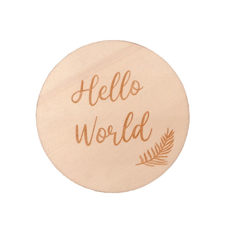 Tarjetas de madera hechas a mano para bebés, tarjetas de grabación de crecimiento mensual de recién nacidos, accesorios de fotografía para bebés de 1 a 12 meses, 1 unidad: 14