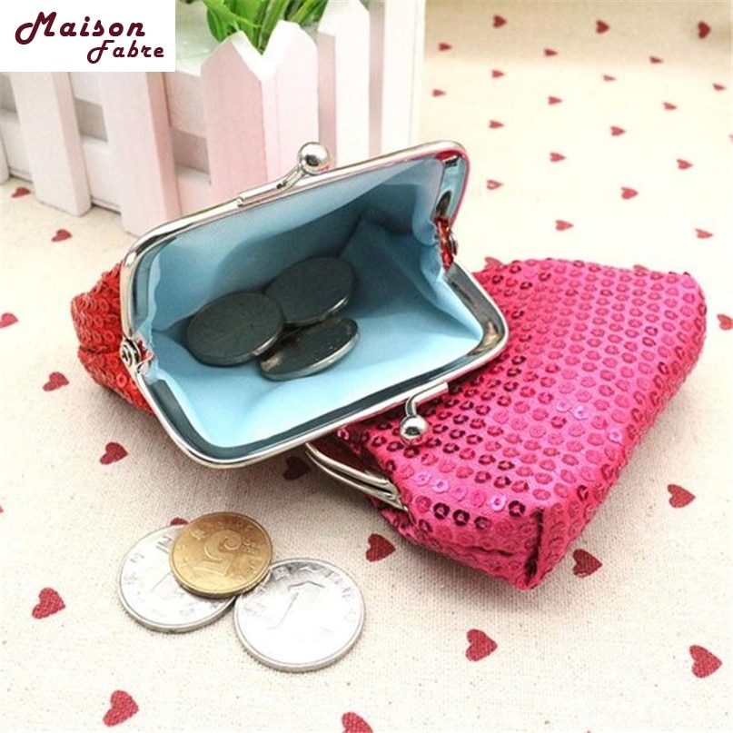 USDH Fashionbag Wallet Small Sequin Wallet Card Holder Coin Purse Clutch Bag csv f6