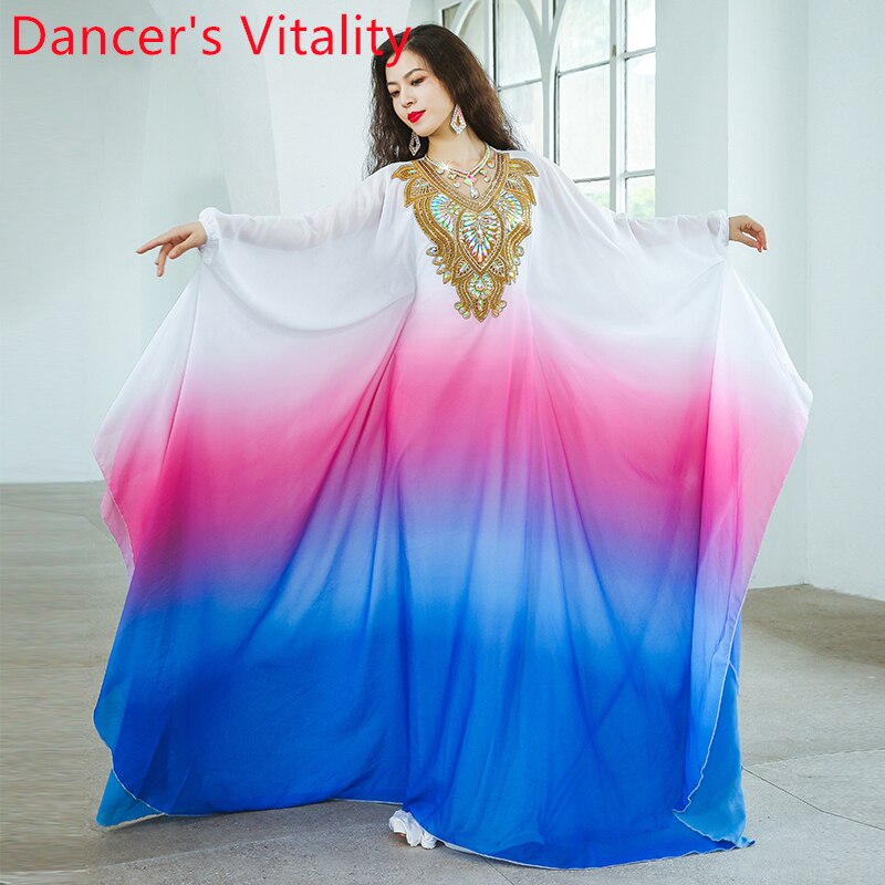 Ropa de actuación de danza del vientre, Túnica de Khaleegy de Bellydance para ropa de baile mujer, vestido de Swing de pelo, ropa de Baile Oriental