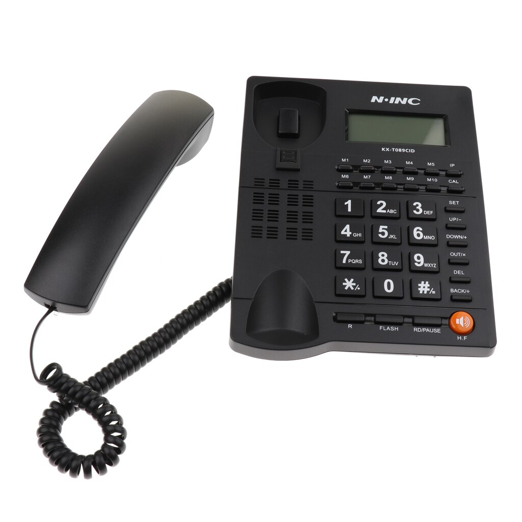 Landline Phone Corded Home Office Desk Telephone Backlit Display Caller ID: Default Title