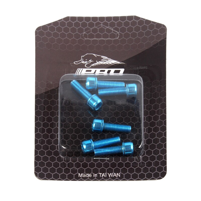 IIIPRO 6 stücke Fahrrad Vorbau Schrauben M5x18mm Edelstahl Mountainbike Vorbau Schrauben Bunte: Blau