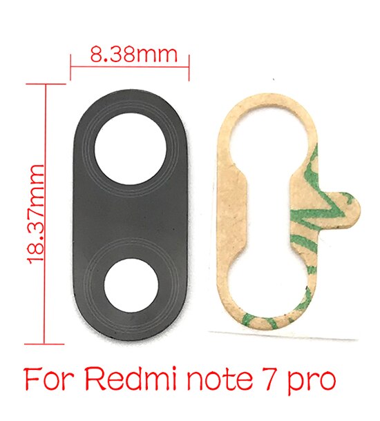 For Xiaomi Redmi Note 7 6 5 5A 6A Pro PLus S2Rear Back Camera Glass Lens Cover with Glue Sticker: Redmi Note 7 Pro