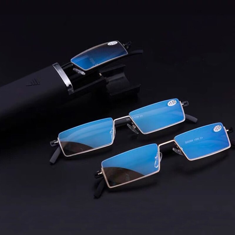 May Flower Half Frame Glasses For Farsightedness Gold Spectacle Frames Men Reading Glasses For Sight For Men +125+175+225+275+4
