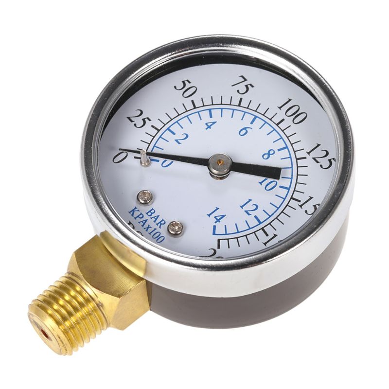 Manómetro de presión de agua de aceite de aire de 0-14 Bar 1/4 "NPT 0-200PSI manómetro de 0-14 Bar de montaje lateral