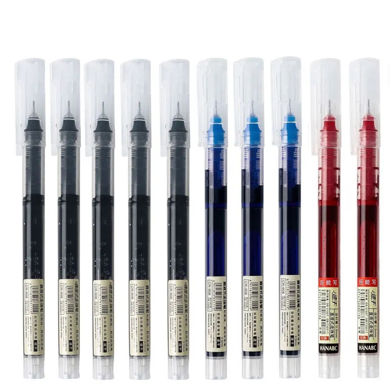 Set Pixuri Gel - 12 Buc - Vârf Scriere 0.5mm - Cerneală Uscare Rapidă - Negru, Roșu, Albastru și Culori: Verde deschis