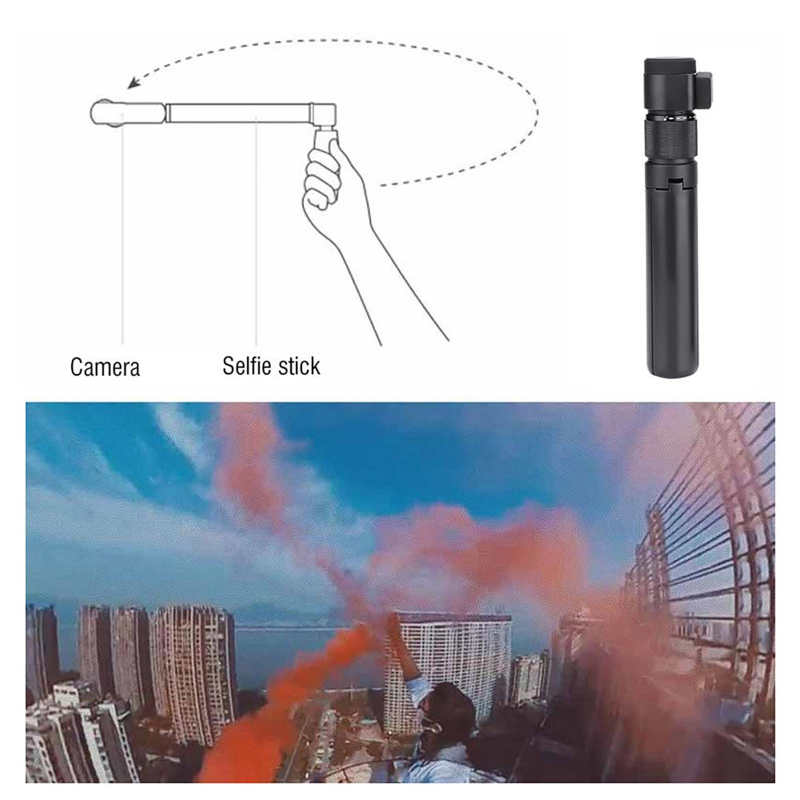 Statief Voeten Handvat Grip Selfie Stok Folding Tripod Stand Met Uitgebreide Pole Voor Insta360 Een/X Camera Mini Statief benen