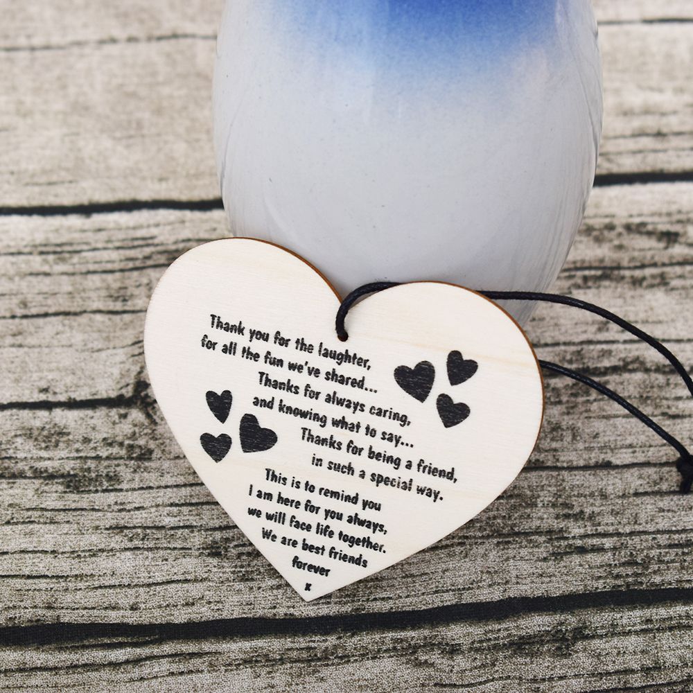 'Thanks for Being a Friend' Heart Plaque/Sign Best Friendship Decoration