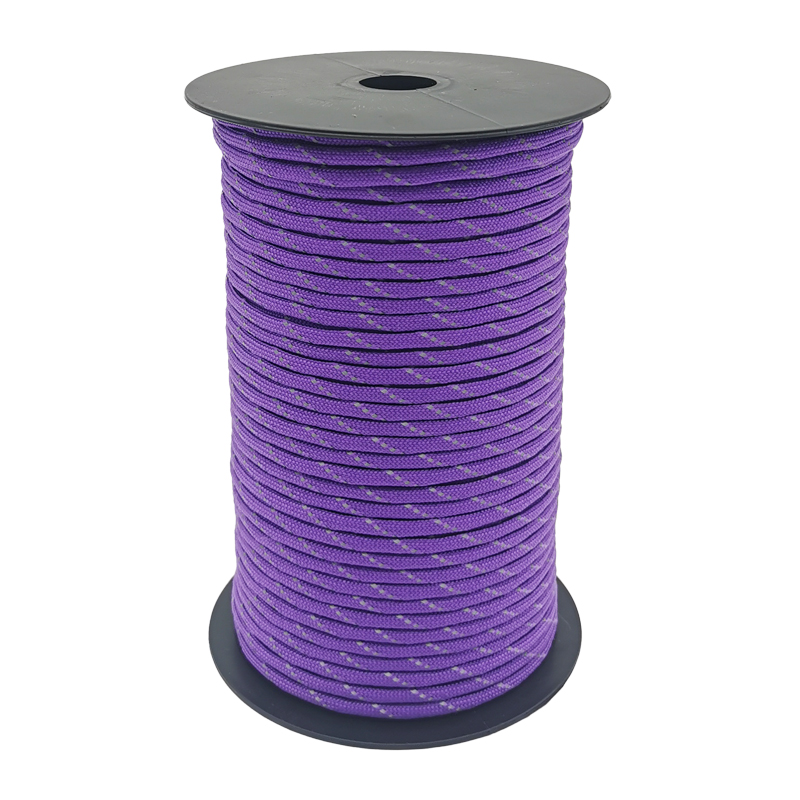 Paracorde réfléchissant, 100M Dia.4mm, corde lumineuse pour tente de Camping, outil d&#39;extérieur: 8