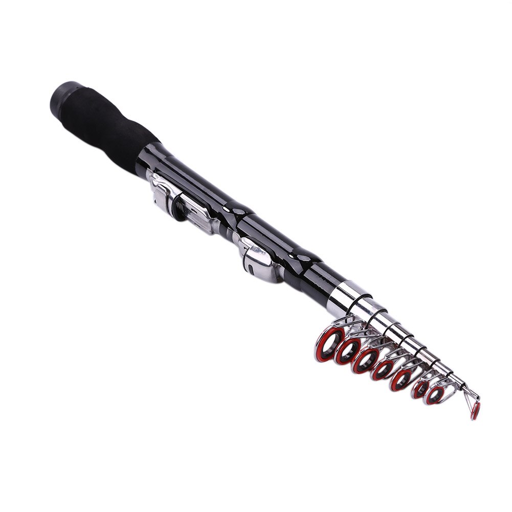 Portable Rock Fishing Rod Ultrashort Telescopic Carbon Spinning Fishing Pole: 4