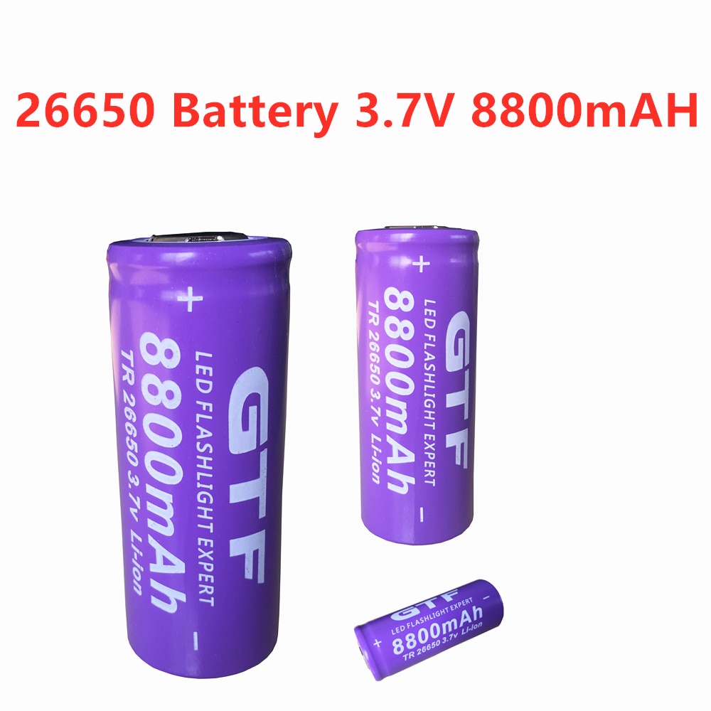 100% 3.7V 26650 Batterij 8800Mah Li-Ion Oplaadbare Batterij Voor Led Zaklamp Zaklamp Li-Ion Batterij Accumulator Batterij
