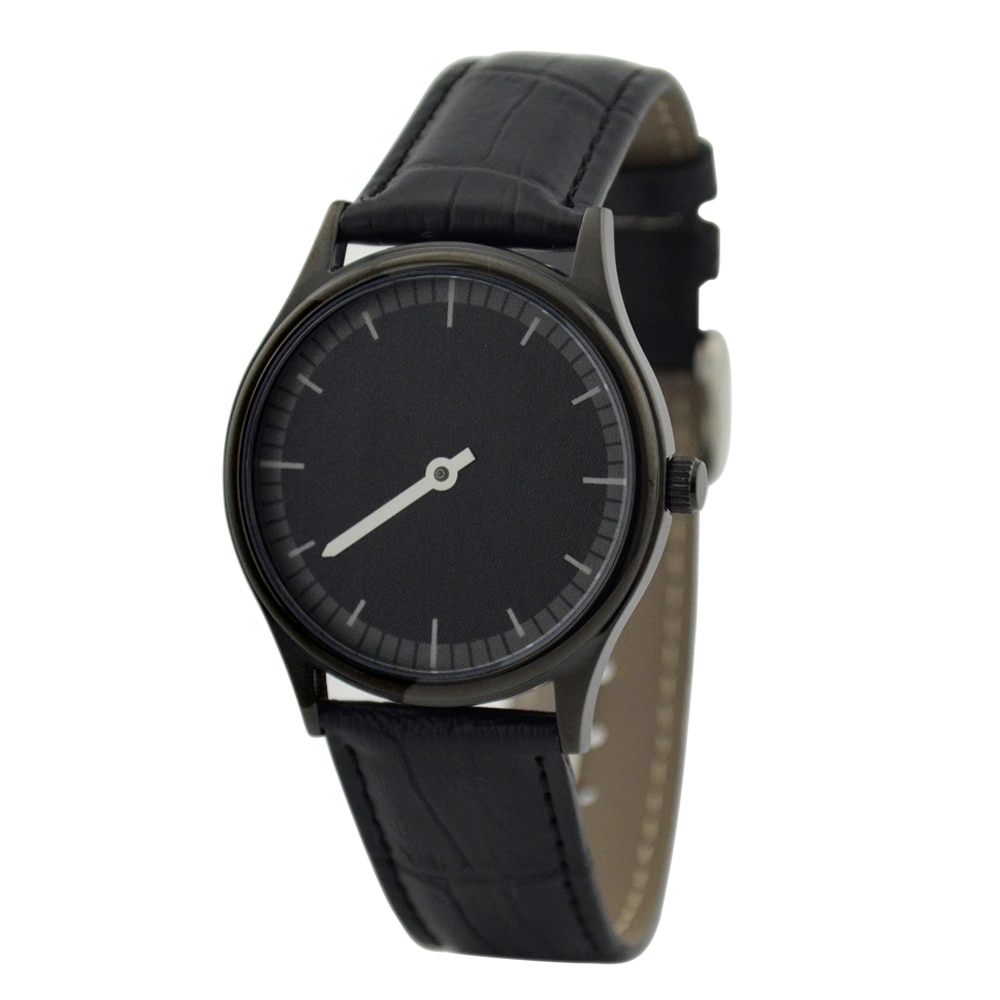 Langzame Tijd Horloge Black Case-Unisex Horloge-Mannen Horloge, vrouwen Horloge
