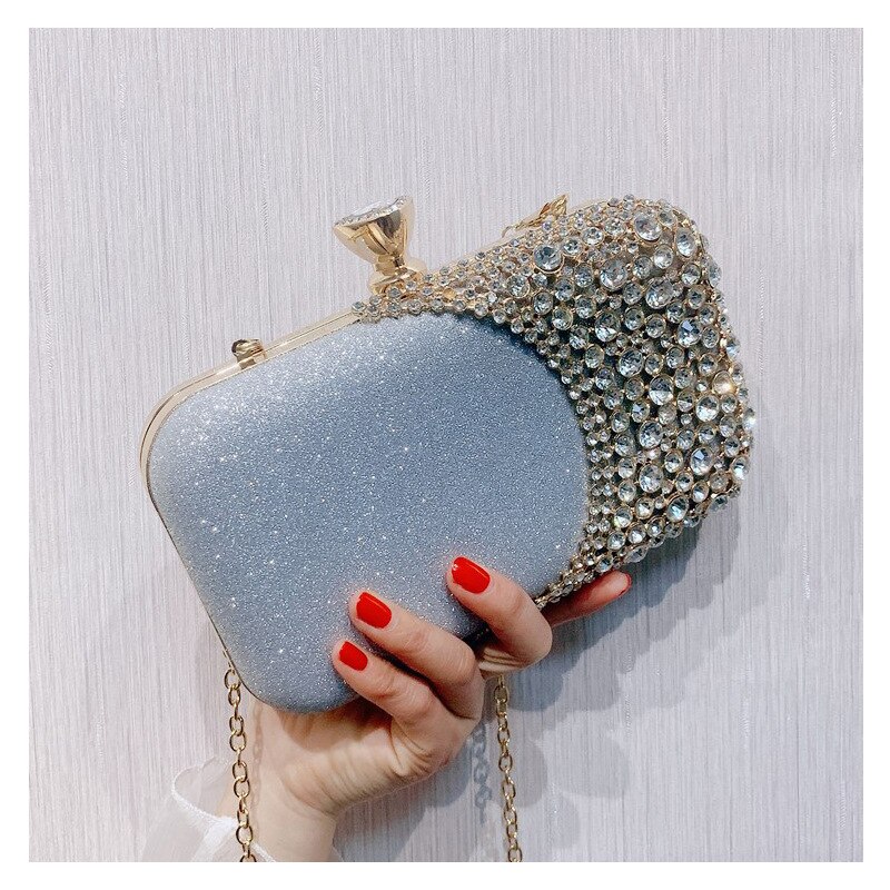 Dames kristal strass avond clutch tas bruidsbloem bruiloft feesttas beste