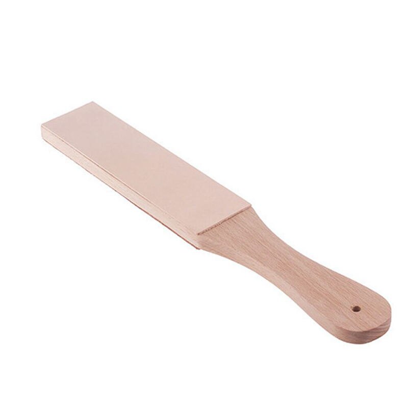 Messenslijper Set Houten Handvat Lederen Scherpen Strop Handgemaakte Scheermessen Polijsten Board En Polijsten Wax Leather Plakken