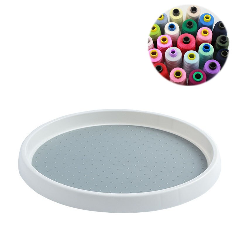 axis sewing spool container storage rack PE white spool storage box household craft spool desktop rotating rack