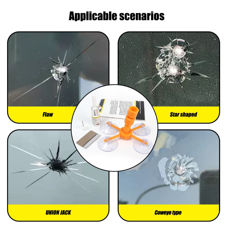 Kit de réparation de pare-brise, Nano réparation de verre automobile, liquide de colle, ensembles de réparation de fissures, outils de réparation de vitres de voiture, restauration de fissures de pare-brise