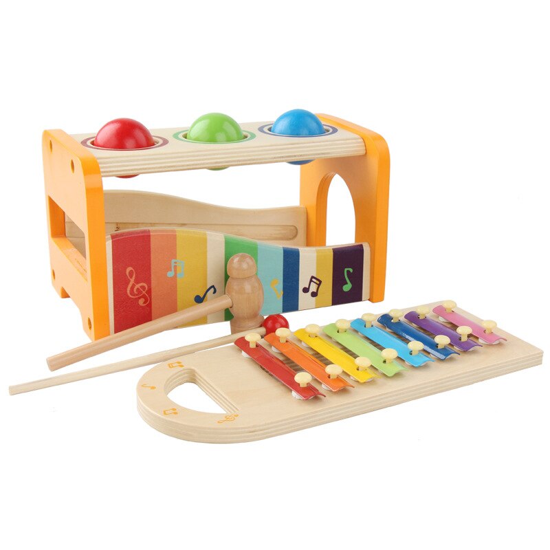 Music children's early education music educational piano piling baby toys percussion toys safe and wood