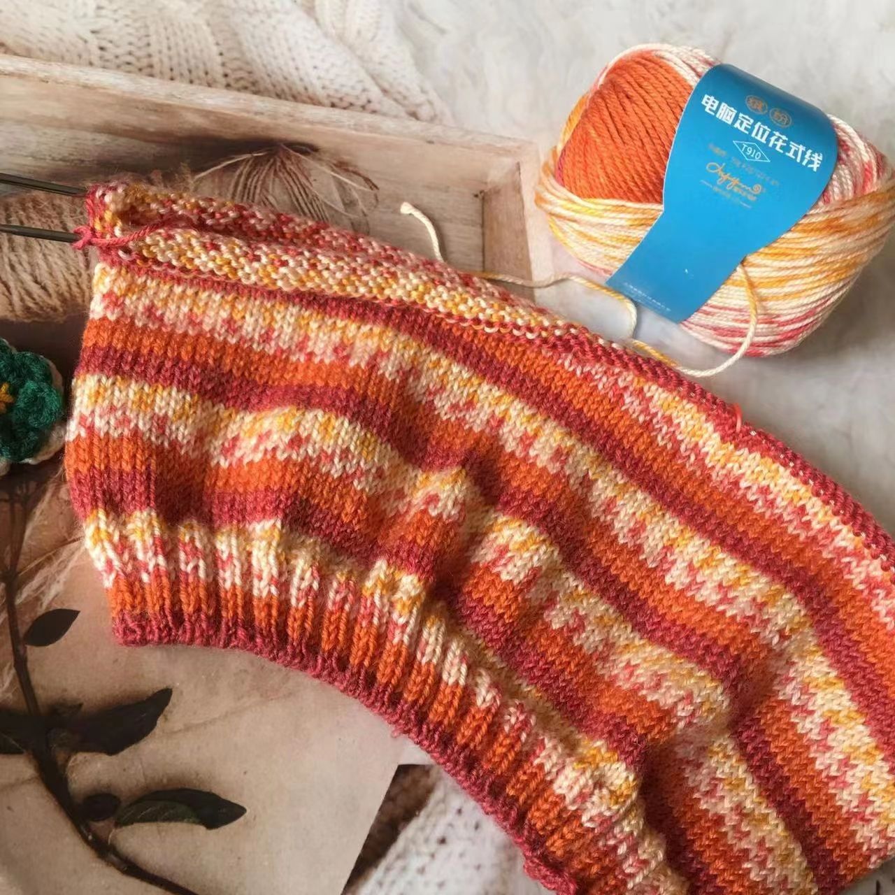 Hilo de lana de fantasía para niños, 35% lana y 65% acrílico, hilo medio grueso, tejido a mano, suave, esponjoso, mezclado, 50g: Rosa