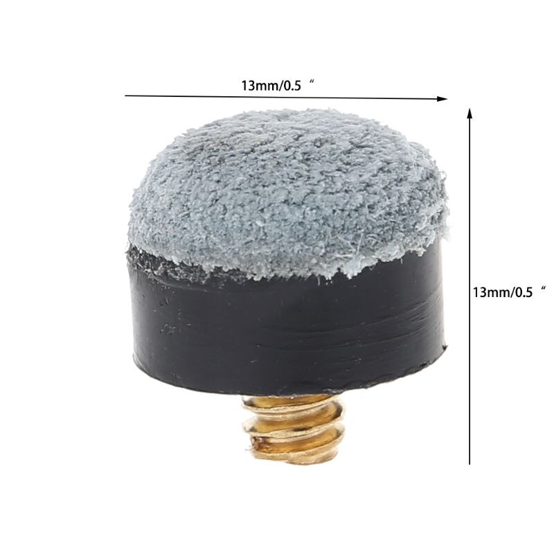10 Pcs 13mm Schroef-Op Biljartkeu Tips Koeienhuid Vervanging Kits Onderdelen Voor Snooker