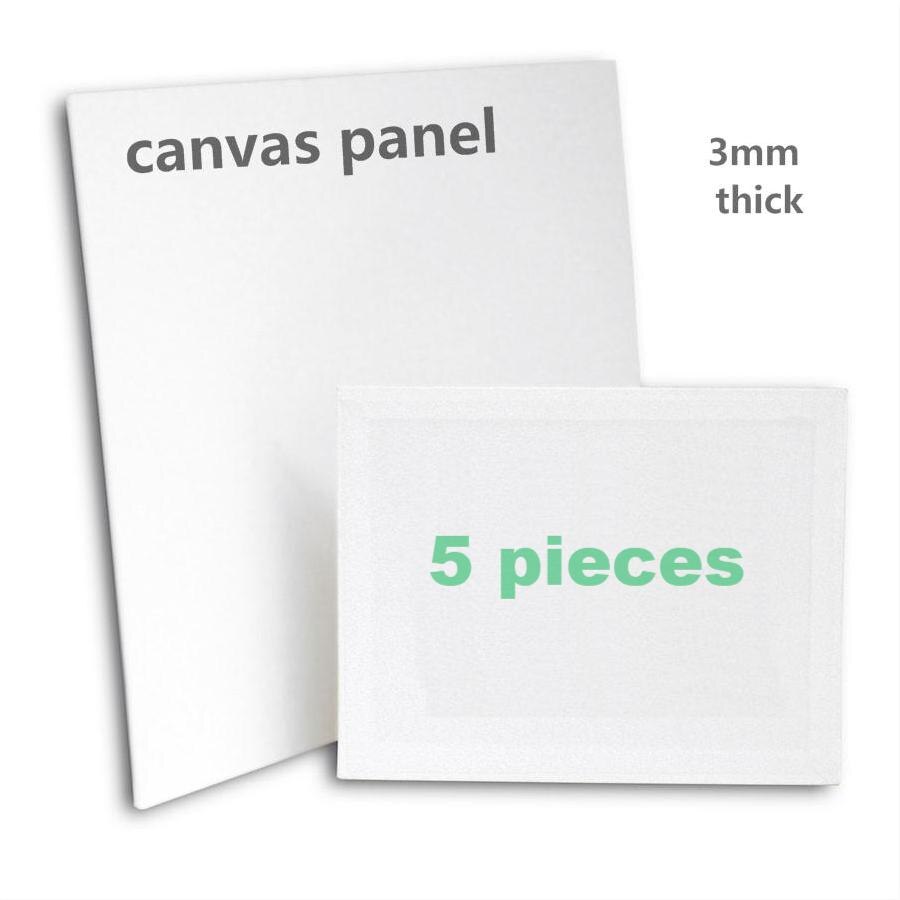 5 pieces white cotton canvas board for art students practice