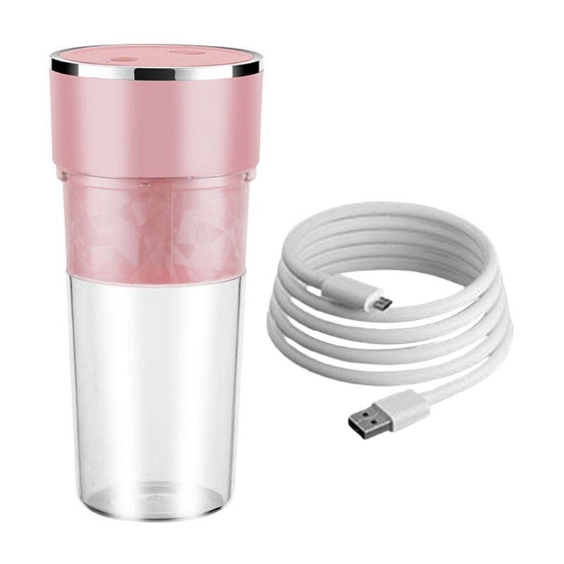 Portable Blender Personal Size Blender Smoothies and Shakes Mini Blender USB Rechargeable Four Blades Handheld Blender: Red