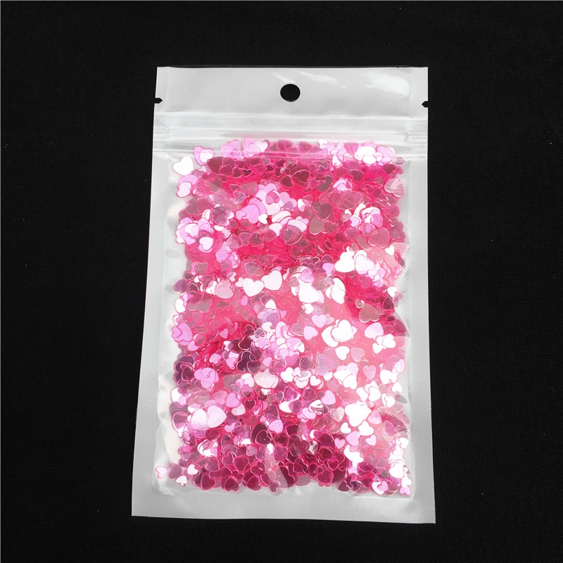 Rose Crystal 3mm 4mm 6mm Multi Size 3000 stks Liefde Hart Vorm Losse Pailletten Pailetten voor Nagels art, bruiloft decoratie confetti