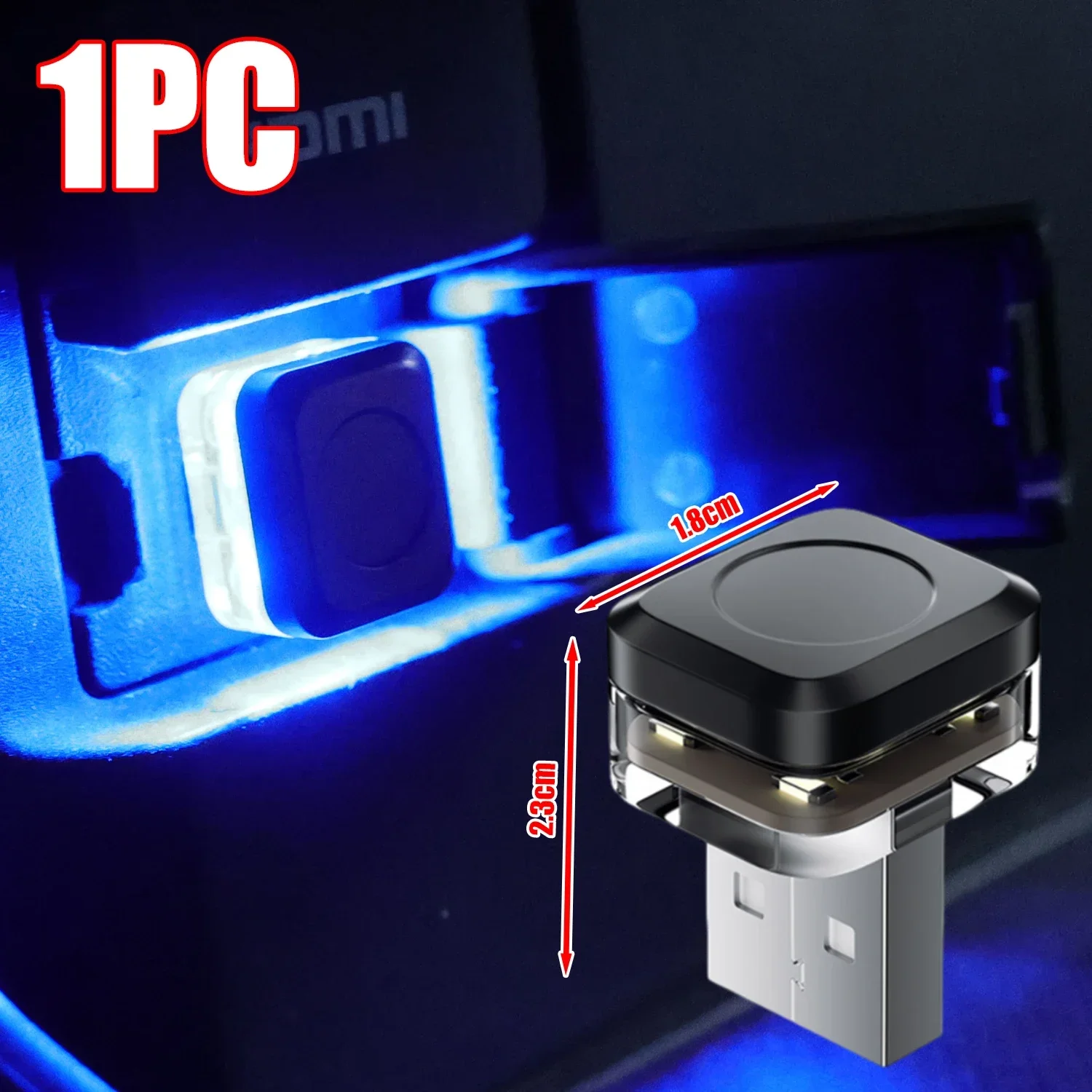 Universal USB Car Interior Ambient Atmosphere Light LED Signal Lights Auto Reading Lamp Decorations Car Interior Accessories: 4300K White Yellow