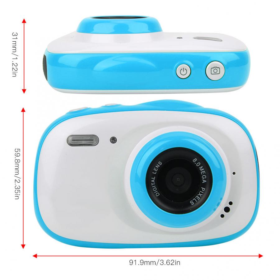 2 Inch IPS 720P HD Scherm 8MP Waterdichte 6X Zoom Kinderen Digitale Camera Leuke Verjaardag cadeau