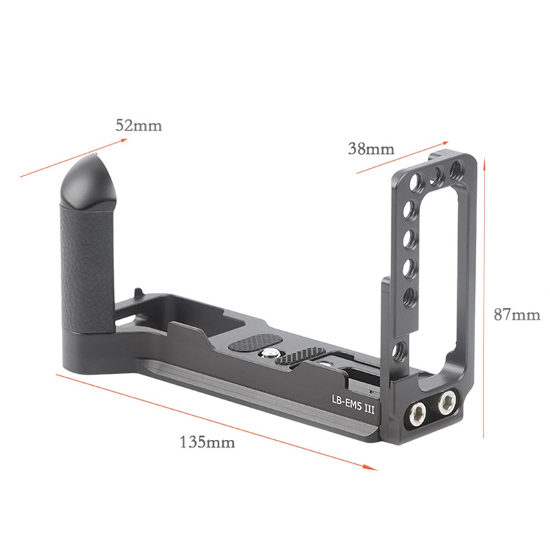 L Bracket Hand Grip Camera Holder L Vertical Plate 3 in 1 for Olympus E-M5 Mark III