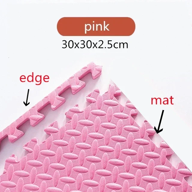 2.5Cm Dikke Baby Puzzel Matten Speelkleed Kids Grijpende Tegels Speelgoed Tapijt Zachte Klimmen Pad Eva Woonkamer Tatami spelen Matten: Roze