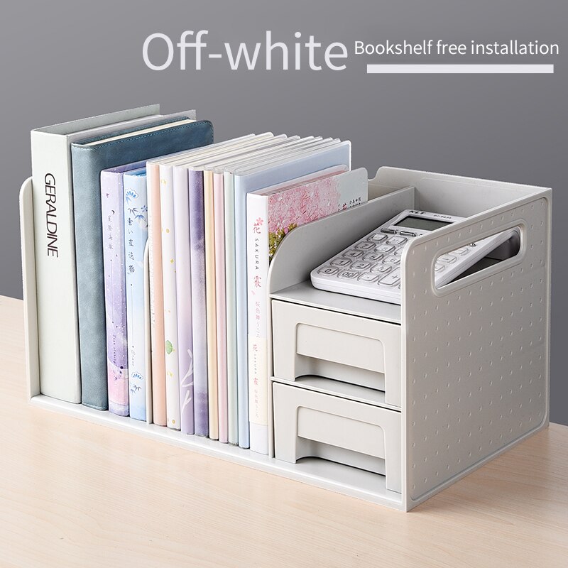 drawer book storage box student file organizer dormitory desktop debris rack book holder bookends office accessories: Upgrade C