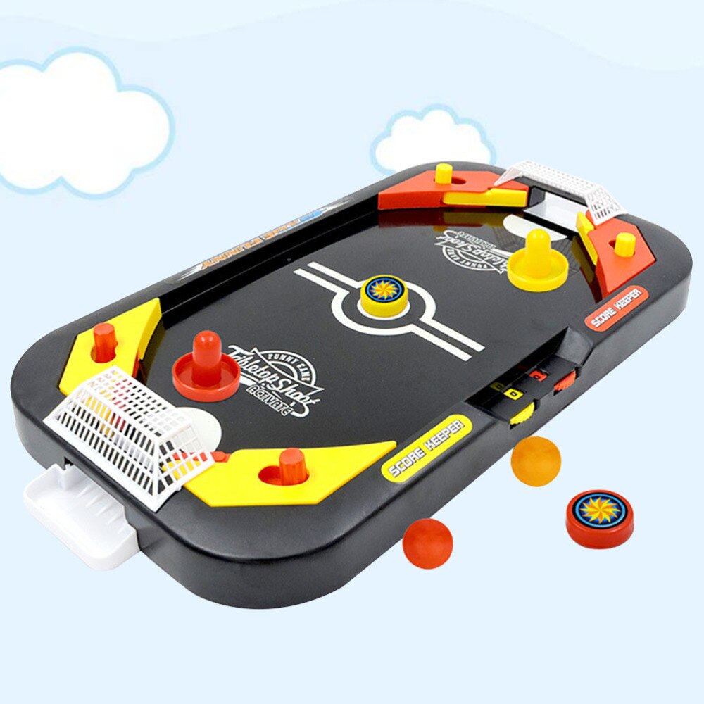 1Pc Table Ice Hockey Mini Table Games Hockey Competition for Two Educational Plaything (Black)