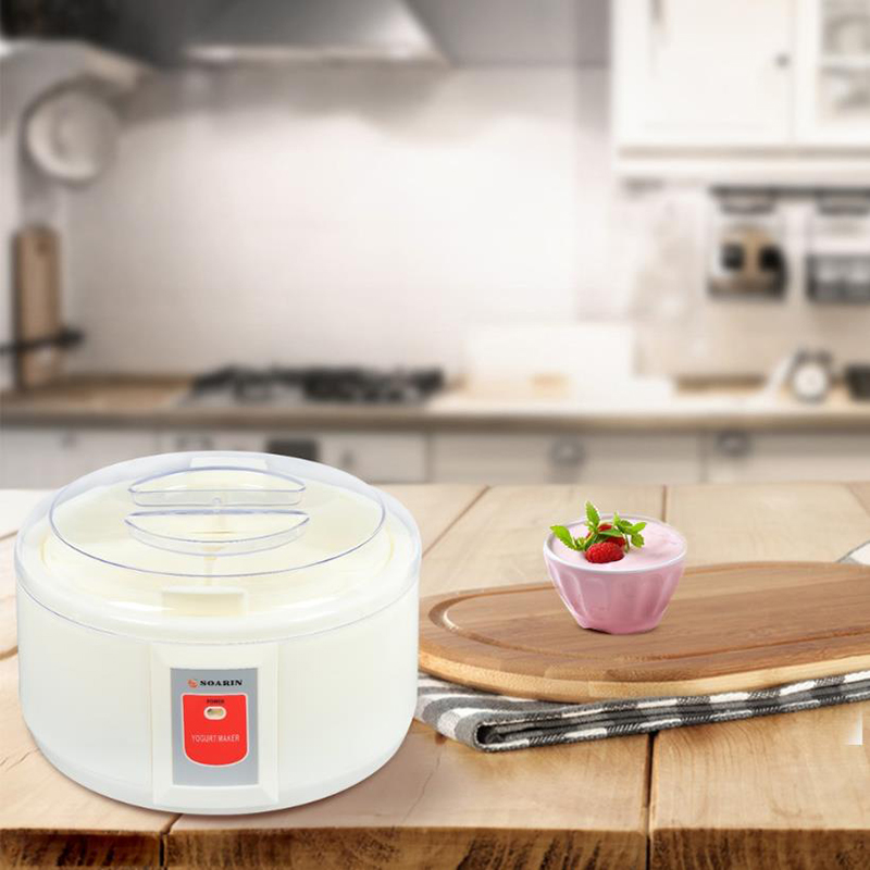 Elektrisk yoghurt maker automatisk multifunktions risvin yoghurt maskine med 6 kop 1.5l konstant temperatur gæringsmaskine