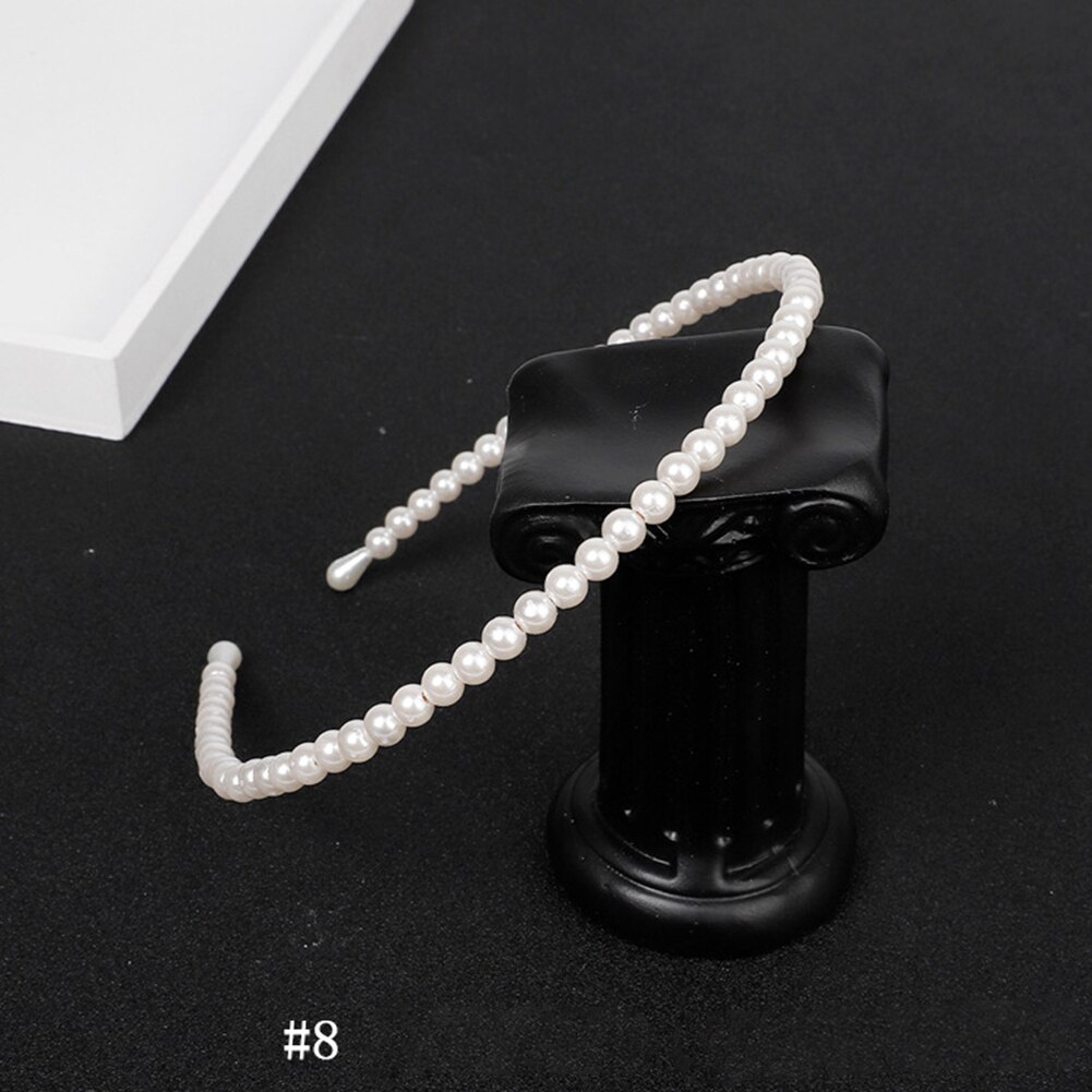 Aefotiz Vintage High Cranium Artificial Pearl Hairband, Hairbands