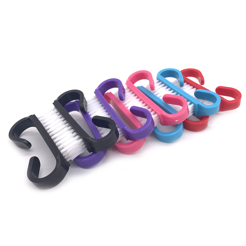 100 Pcs Plastic Manicure Pedicure Borstel Nail Cleaning Tools Soft Verwijder Dust Make-Up Kwasten Nail Care Accessoires Mix Kleur