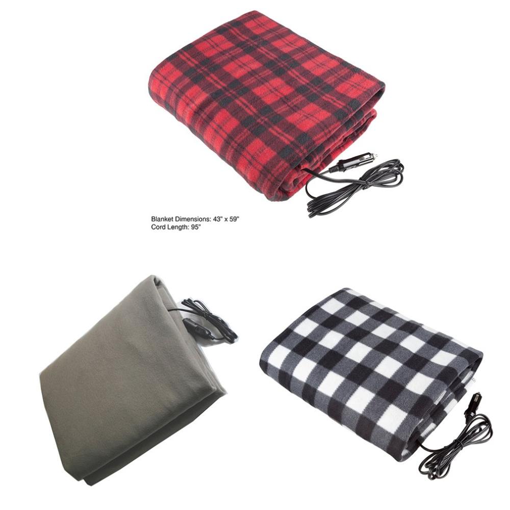 12V Car Electric Blanket Car Mounted Adjustable Temperature Electric Blankets Portable Auto Heating Blanket