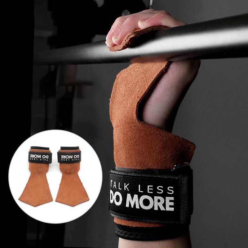 1 par fitness håndflade støtte anti-skrid holdbare håndgreb pad håndledsbeskytter wrap strop handsker gym vægtløftningsværktøj