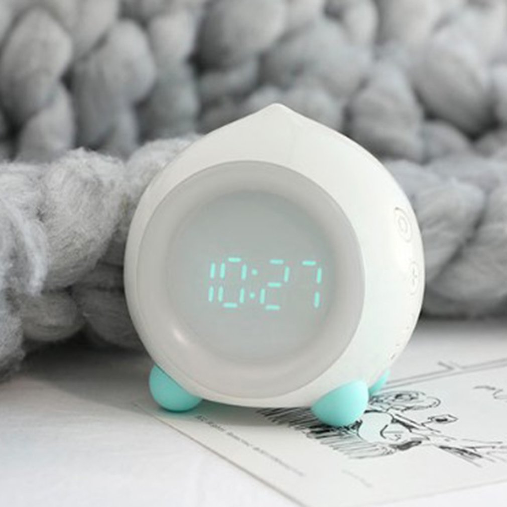 Proking Children's Digital Alarm Clock Quiet Smart Alarm Clock Sunrise Simulator LED Light Alarm Clock