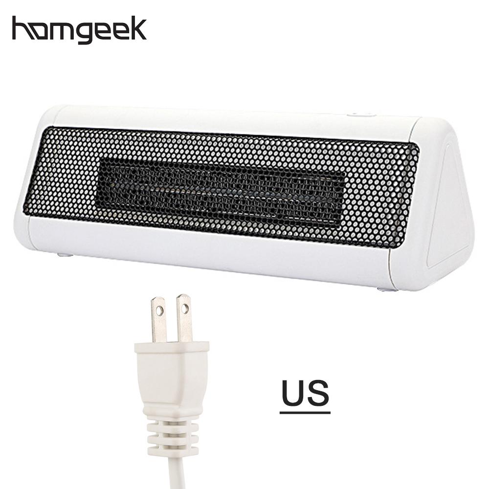 Desktop Air Heater Portable Air Blower Household Office Use for Colleague Friend Family 220V 300W US Plug: white