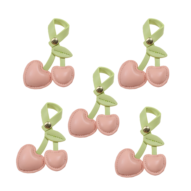 Bag Ornament Cute Peach Heart Cherry Fruit Cherry Car Key Chains Red Pink Love Versatile Bag Pendant Key Chains For Women