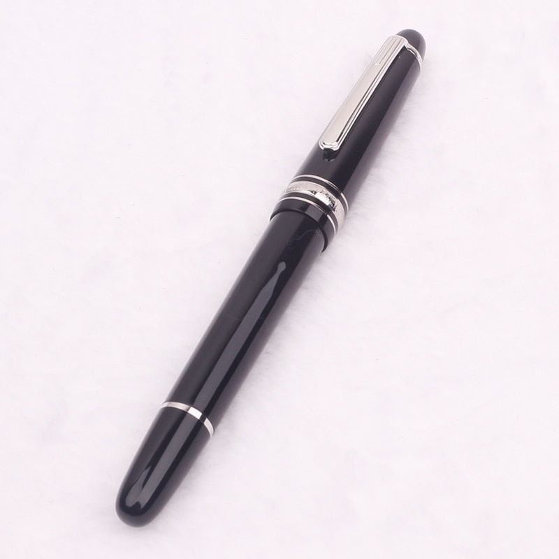 Luxury MB 145 Meisterprice Fountain Pen Black Resin Gold and Silver Ballpoint Signature Roller Ball Pens