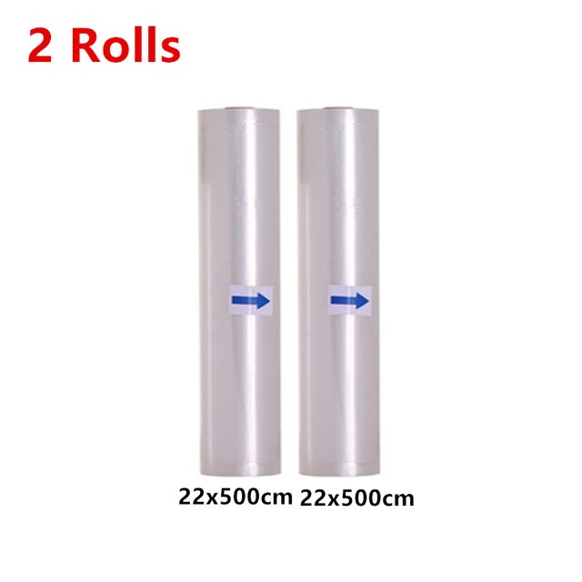 Household Food Vacuum Packing Bag Reusable Food Storage Bags Vacuum Bag Food Fresh Long Keeping 12/15/20/25/32cm*500cm 2 Roll: 22x500 2Roll
